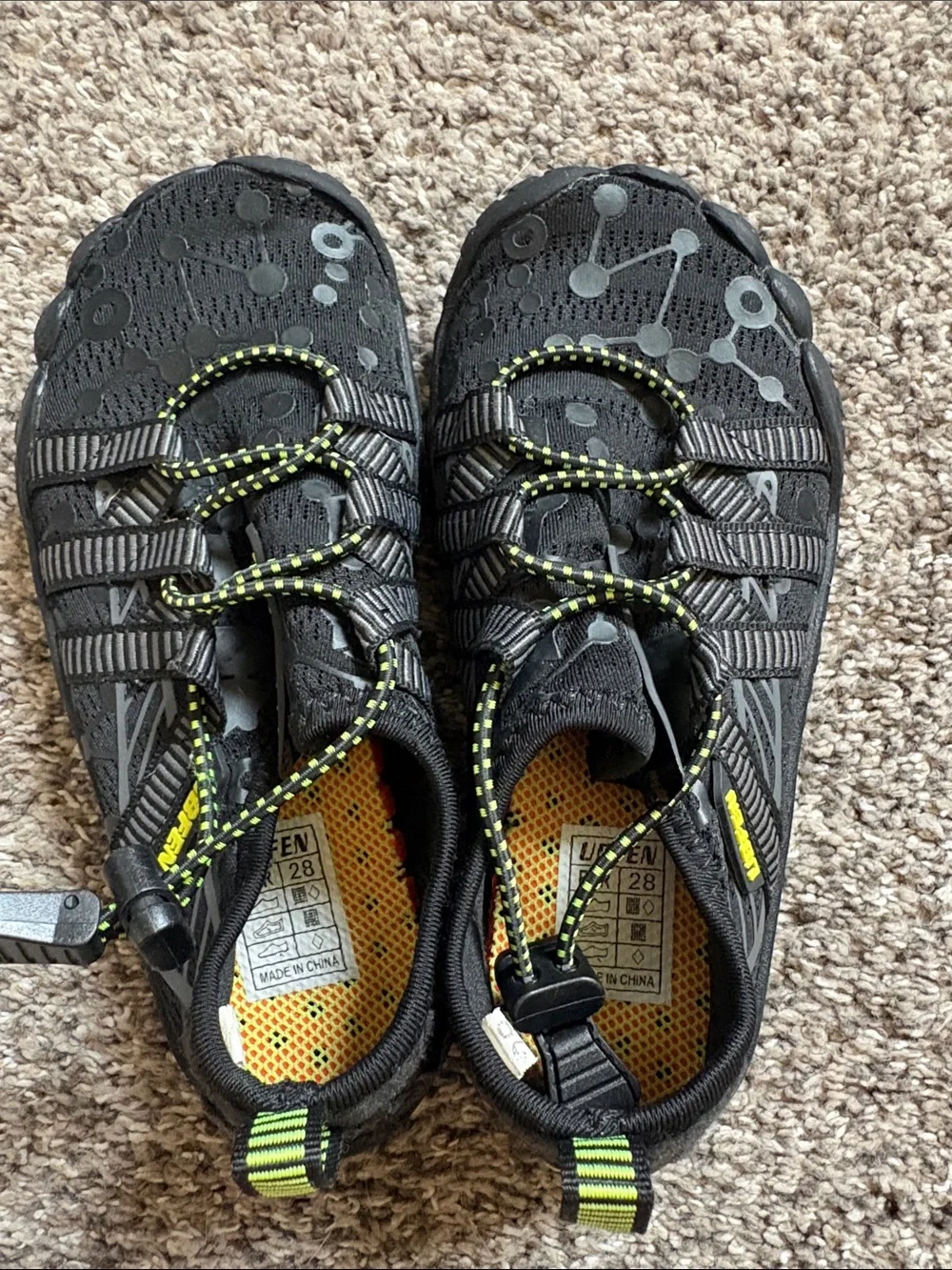 Kids Black Athletic Water Shoes